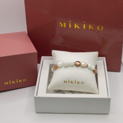 Mikiko Bracciale Agata Bianca e Pietra di Luna