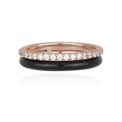 Mabina anello VERETTA rose gold e nero