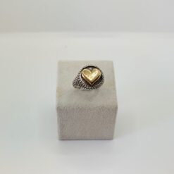 BOCCARDO GIOIELLI ANELLO CON CUORE IN ARGENTO BRUNITO