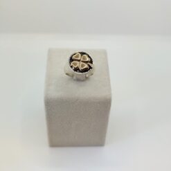 BOCCARDO GIOIELLI ANELLO QUADRIFOGLIO IN ARGENTO BRUNITO