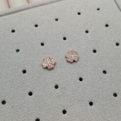 BOCCARDO GIOIELLI ORECCHINI CON QUADRIFOGLIO AL LOBO