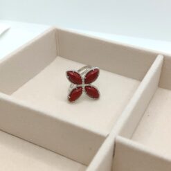 BOCCARDO GIOIELLI ANELLO FIORE CON CORALLO