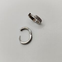 BOCCARDO GIOIELLI ORECCHINI DA DONNA A CERCHIO IN ARGENTO CON ZIRCONI