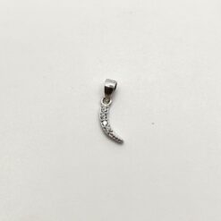 BOCCARDO GIOIELLI CIONDOLO DENTE DI TIGRE IN ARGENTO CON ZIRCONI