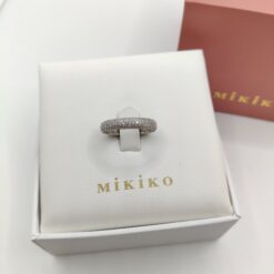 MIKIKO ANELLO VERETTA BOMBATA CON SWAROVSKI