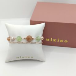 Mikiko bracciale pietra di luna prehnite