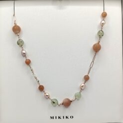 Mikiko collana pietra di luna prehnite