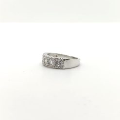 MIKIKO ANELLO VERETTA CON SWAROVSKI QUADRATI E TONDI