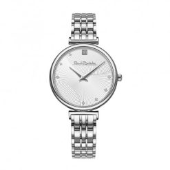 OROLOGIO RENATO BALESTRA IN ACCIAIO CON QUADRANTE BIANCO E ZIRCONI