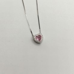 BOCCARDO GIOIELLI COLLANA A FORMA DI CUORE ROSA
