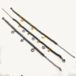 BRACCIALE URANIA CON CHARM IN ACCIAIO