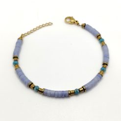 URANIA BRACCIALE DA UOMO IN ACCIAIO AZZURRINO E TURCHESE