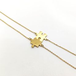 BRACCIALE URANIA CON DOPPIO PUZZLE  IN ACCIAIO