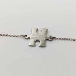 BRACCIALE URANIA CON PUZZLE "MA TU CI SEI SEMPRE STATA" IN ACCIAIO