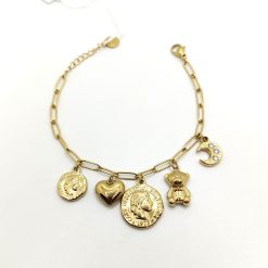 BRACCIALE URANIA CON CHARM IN ACCIAIO