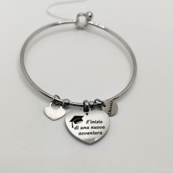 BRACCIALE URANIA IN ACCIAIO PER LAUREA PERSONALIZZATO