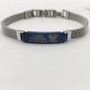 BOCCARDO GIOIELLI BRACCIALE DA UOMO IN ACCIAIO CON CENTRALE BLU
