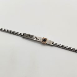 BOCCARDO GIOIELLI BRACCIALE DA UOMO IN ACCIAIO CON CENTRALE PERSONALIZZATO