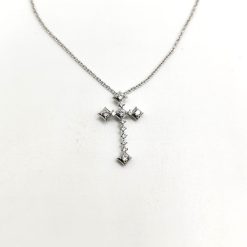 BOCCARDO GIOIELLI COLLANA CROCE STILIZZATA CON ZIRCONI