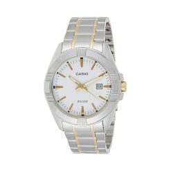 OROLOGIO CASIO IN ACCIAIO E ORO CON QUADRANTE BIANCO