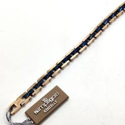 SIMPLIGOLD GIOIELLI BRACCIALE DA UOMO IN ACCIAIO E CERAMICA