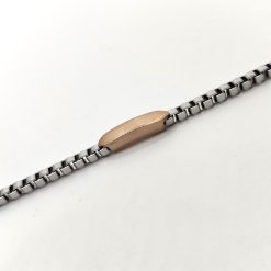 SIMPLIGOLD BRACCIALE DA UOMO IN ACCIAIO BIOLORE CON TARGA INCIDIBILE