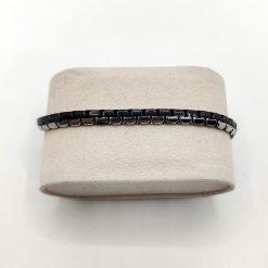 SIMPLIGOLD GIOIELLI BRACCIALE DA UOMO IN ACCIAIO E SMALTATO NERO