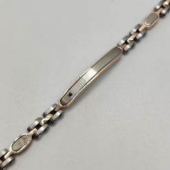 SIMPLIGOLD GIOIELLI BRACCIALE DA UOMO IN ACCIAIO E CERAMICA CON ZAFFIRO