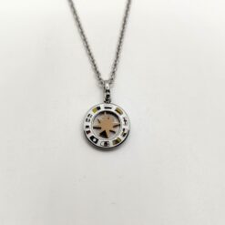 SIMPLIGOLD GIOIELLI COLLANA ROSA DEI VENTI DA UOMO IN ACCIAIO CON BANDIERE