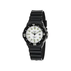 OROLOGIO CASIO DA BAMBINO IN RESINA CON QUADRANTE BIANCO E LANCETTE FOSFORESCENTI