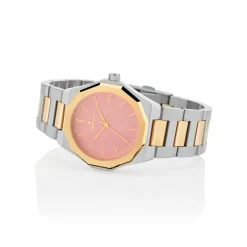 OROLOGIO HOOPS IN ACCIAIO CON QUADRANTE ROSA