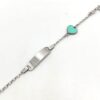 URANIA BRACCIALE DA BAMBINO IN ARGENTO CON TARGA E CUORE VERDE TIFFANY