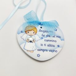 CAPOCULLA IN LEGNO CON SCRITTA CELESTE