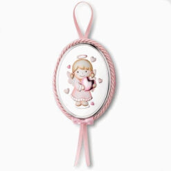 CAMILLETTI CAPOCULLA CON CARILLON ROSA IN ARGENTO