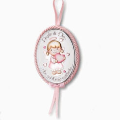 CAMILLETTI CAPOCULLA "ANGELO DI DIO" CON CARILLON ROSA IN ARGENTO