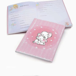 CAMILLETTI DIARIO DI NASCITA CON ELEFANTINO ROSA