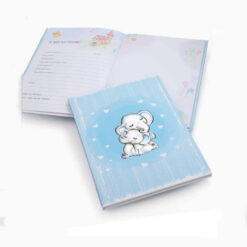CAMILLETTI DIARIO DI NASCITA CON ELEFANTINO AZZURRO
