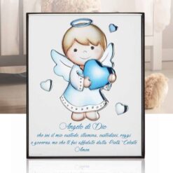 TAVOLA CON PREGHIERA ANGELO DI DIO AZZURRO