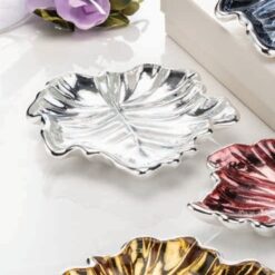 CAMILLETTI PIATTINO FOGLIA IN ARGENTO