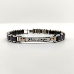 TONINO LAMBORGHINI BRACCIALE DA UOMO IN ACCIAIO CON TARGA