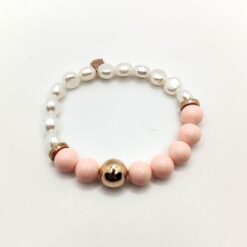 Mikiko bracciale corallo e perle