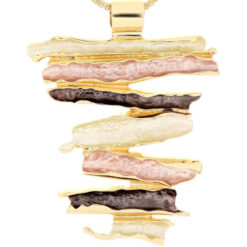 URANIA COLLANA IN OTTONE SMALTATO MARRONE