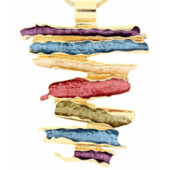 URANIA COLLANA IN OTTONE SMALTATO MIX