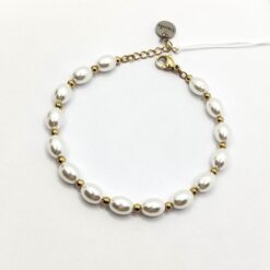 BRACCIALE URANIA CON PERLE OVALE