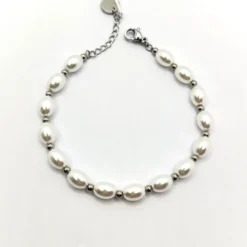BRACCIALE URANIA CON PERLE OVALE