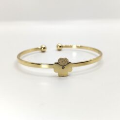 SIMPLIGOLD BRACCIALE RIGIDO PORTAFORTUNA IN ACCIAIO