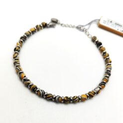 SIMPLIGOLD GIOIELLI BRACCIALE DA UOMO IN ACCIAIO E PIETRE COLORATE