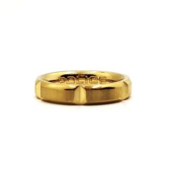 POLICE ANELLO IN ACCIAIO A FASCIA CON SCAVO CENTRALE PLACCATO